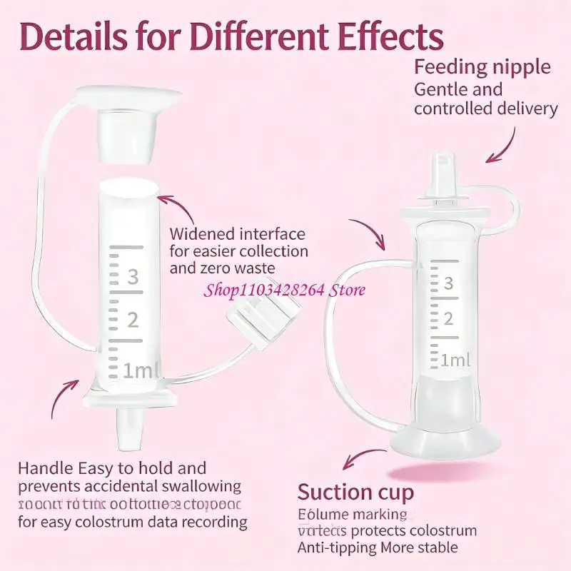2pcs 3ml Silicone Containers For Precise Breast Milk Collection