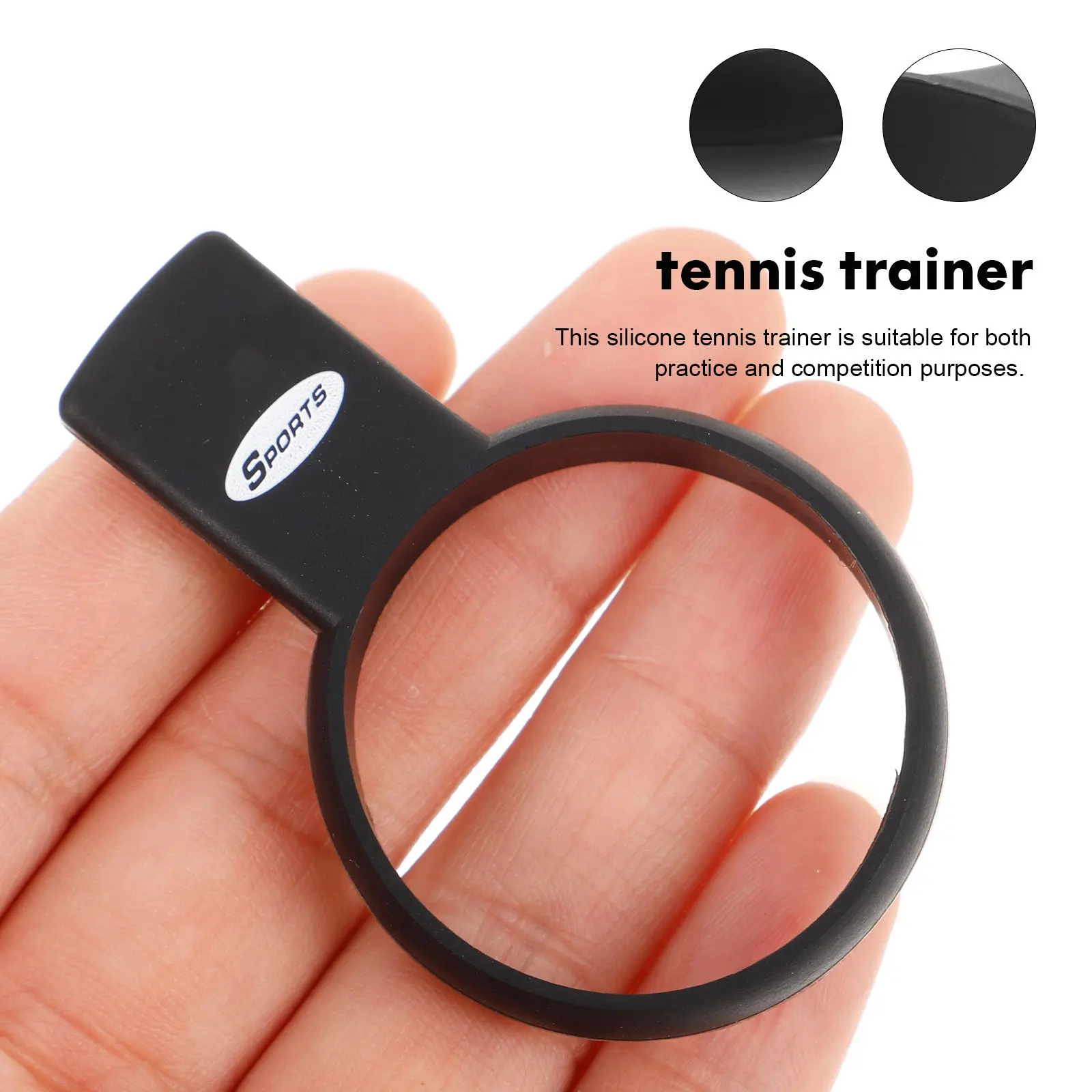 Tennis Racket Practice Device Grip Trainer for Silicone Cover Handle Black Training Tool Separator