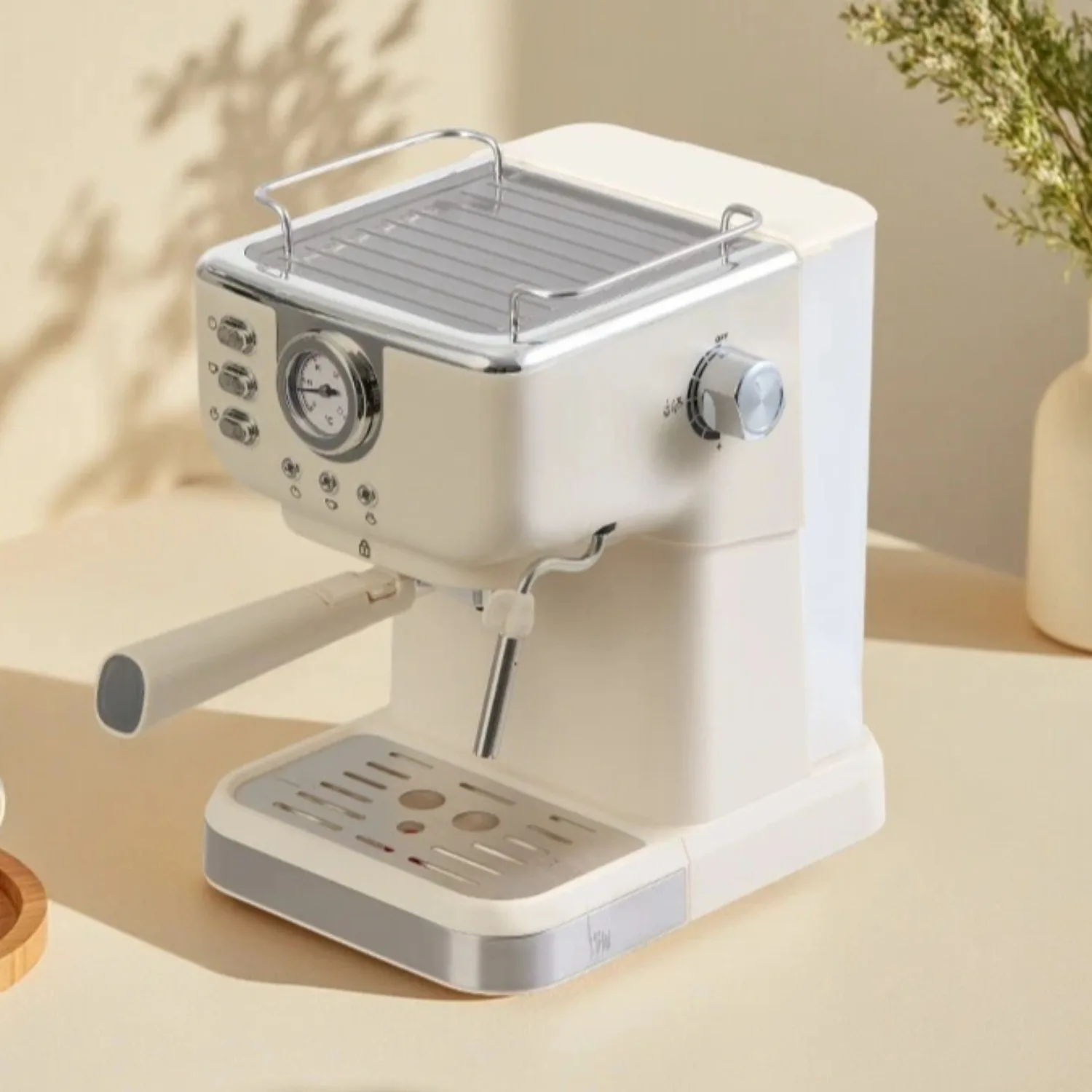 Machine à expresso semi-automatique de 1,5 L, machine à expresso fine, machine à café expresso italienne professionnelle à pompe de 20 bars pour la
