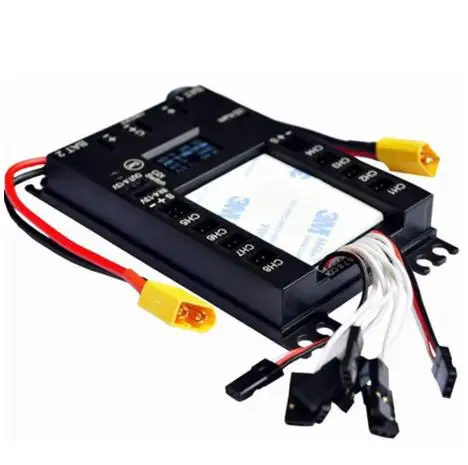 RCCSKJ 4106 Dual Power Distribution Board, 20A BEC, 9 Channels and Real time Display CDI remote switch For RC Gas airplane