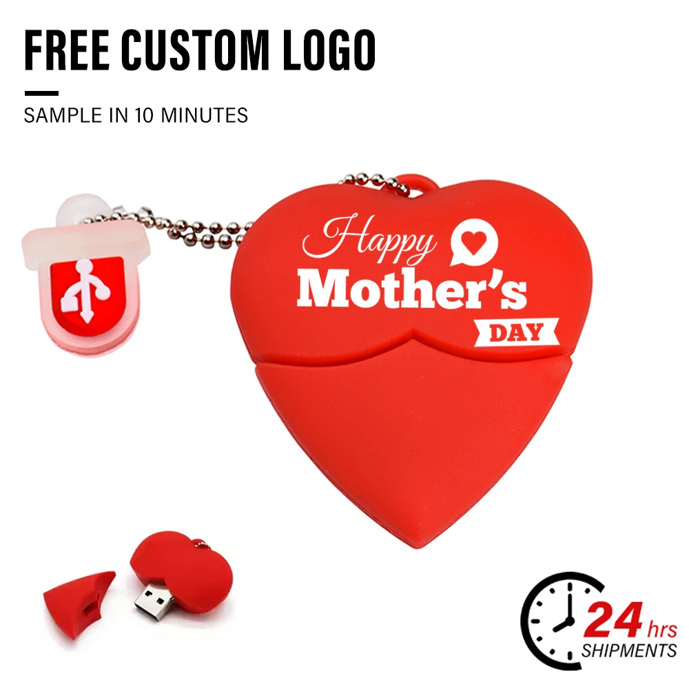 

Free Custom Logo Love Heart 4GB 8GB 16GB Pen Drive USB Flash Drive Pendrive 32GB 64GB 128GB Usb Flash Memory Stick U Disk