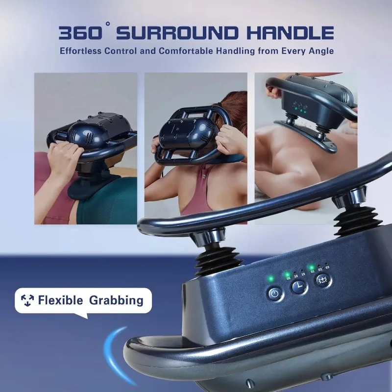Factory direct salesElectric Remote Control Tapping Vibrator Full Body Handheld Massager 3 Heads 3 Speed Musical Function Reliev