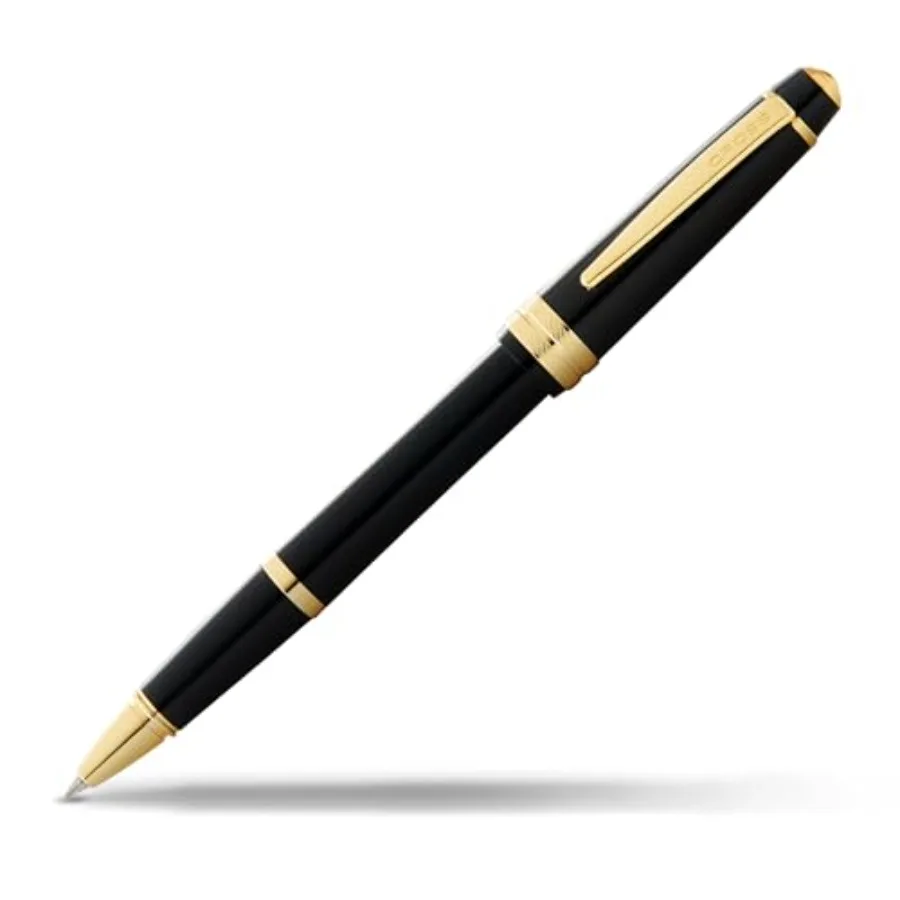 

Bailey Light Resin and Gold Tone Rollerball Pen - Professional Pen for Effortless Writing - Journaling, Note-Taking and More -