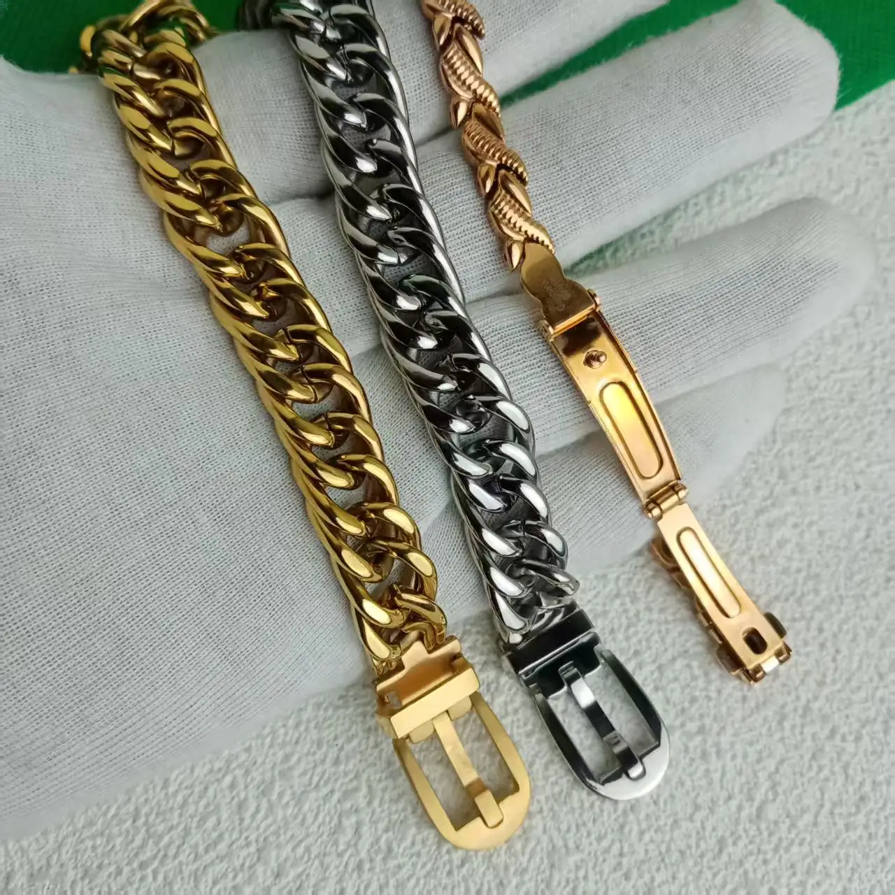 

Pure titanium personalized denim chain bracelet vacuum electroplated trendy element jewelry