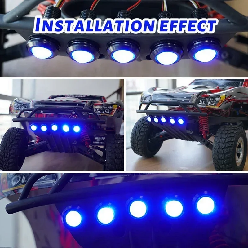 Zestaw świateł RC z 10 trybami dla Tras Slash 4X4 VXL 2WD 1/10 Truck Car Upgrades Parts