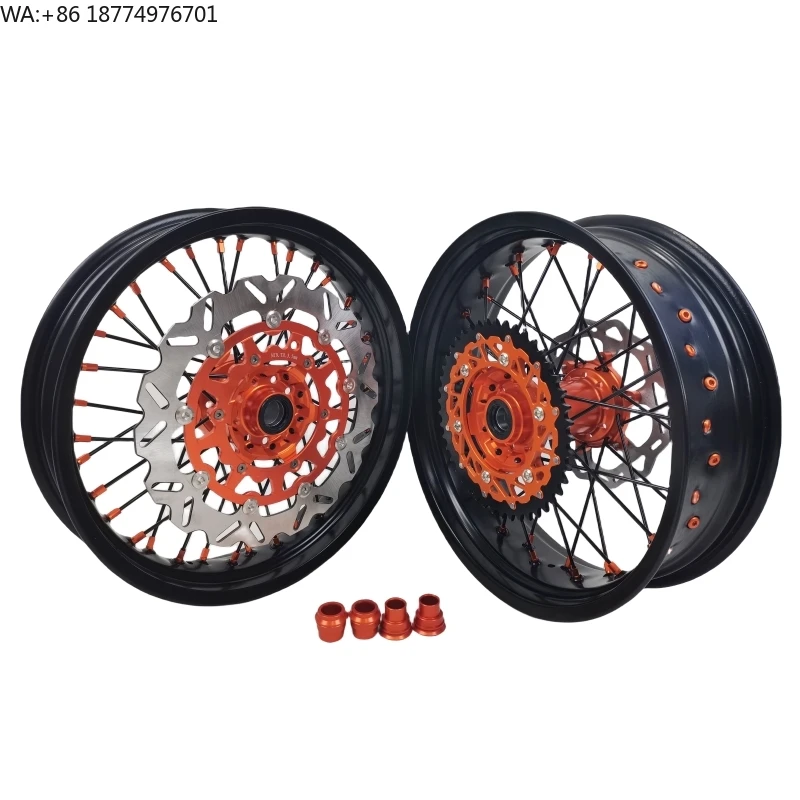 

New Design Motorcycle Supermoto Modified Wheels CNC Wheel Rim 17 Inch Rims With Disk Brake for EXC SXF 450