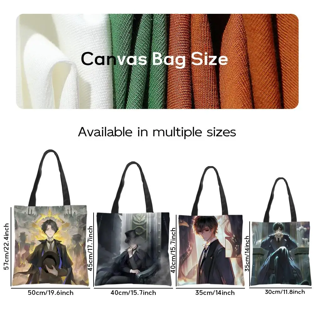 Storage Bags Canvas Shoulder Bag for Boys Girls Anime Crossbody Bags Students Handbag L-Lord of Mysteries Cool Man