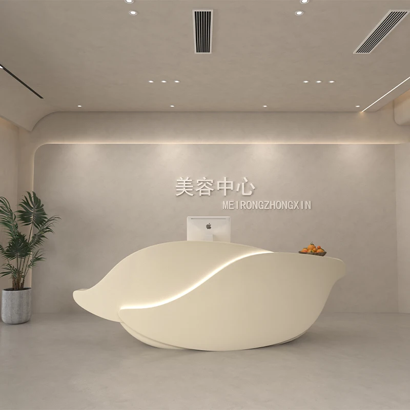 

Luxury Shop Modern Reception Desk Corner European Escritorio Office Furniture Minimalist Aesthetic Reception Desks Beauty Unique