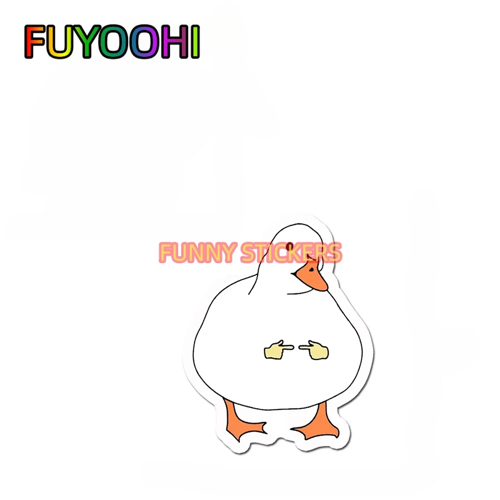 FUYOOHI Shy Goose Funny Gifts Stickers,Funny Laptop Stickers