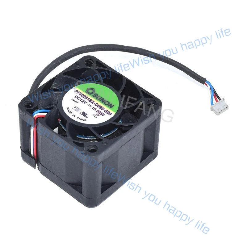 L... for PF40281BX-D090-S99 DC12V 10.8W 40x40x28MM 4cm 4 Lines PWM Computer Cooling Fan