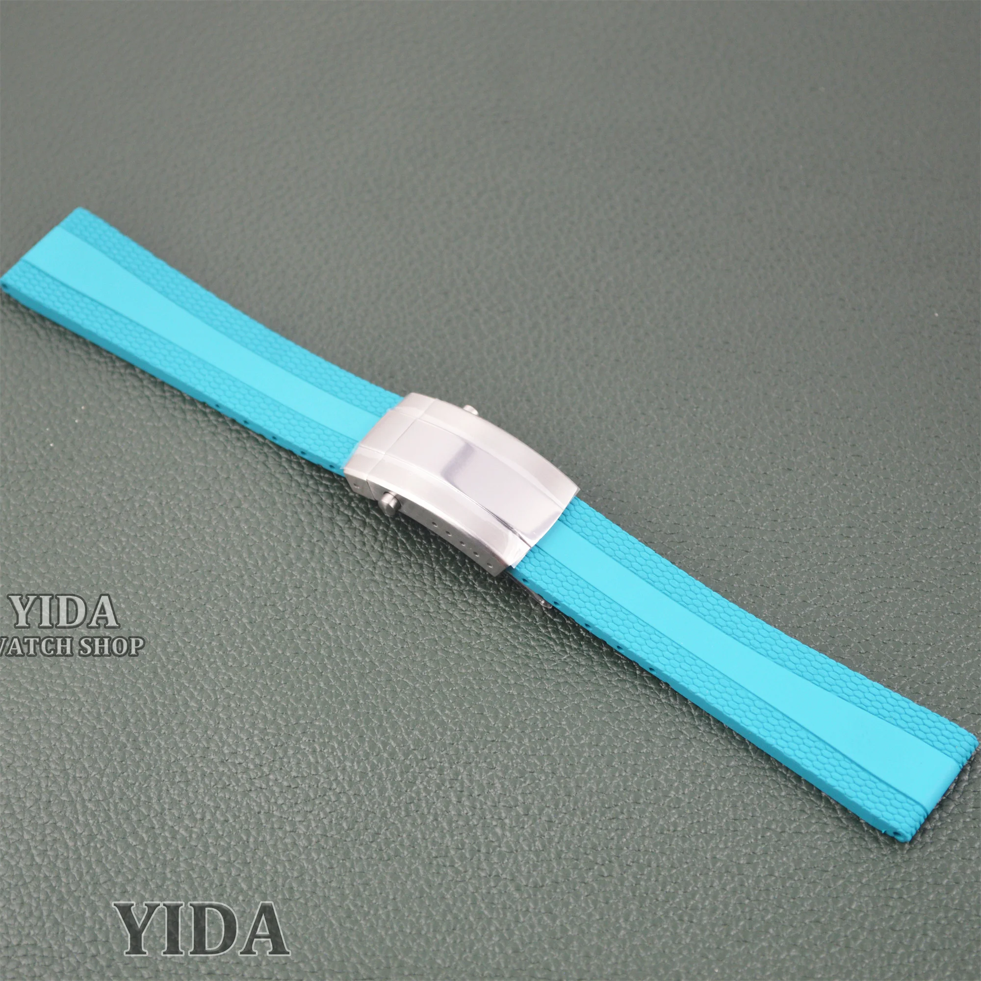 Fluororubber Watch Band for SUPEROCEAN 22mm Watch Strap Rubber Watch Bracelet Stainless Steel Buckle Mod Watch Bracelet Replace