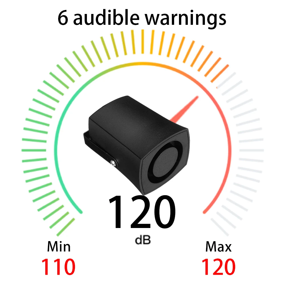 차량용 백업 경보 경적 경고음, 역방향 슬림 보이지 않는 에어혼, DC 12V 100dB