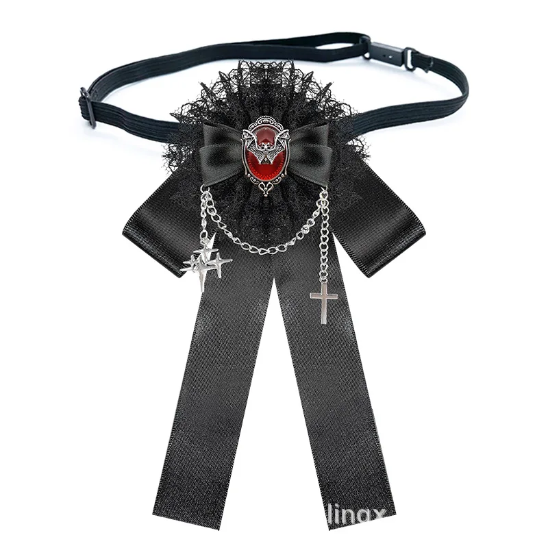 laco-de-renda-com-corrente-cruzada-vintage-rosa-de-halloween-laco-de-fita-vestido-feminino-lolita-escuro-camisa-jk-jaqueta-corsage-acessorio-feito-a-mao
