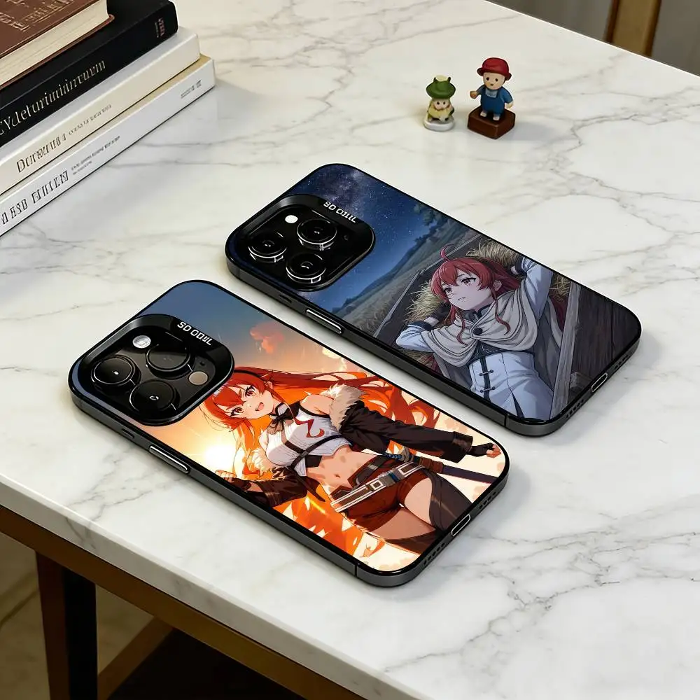 

E-Eris Boreas Anime Character Phone Case For iPhone 17,16,15,14,13,12,11 Plus,Pro Max,XS,Colorful Silver Black Cover