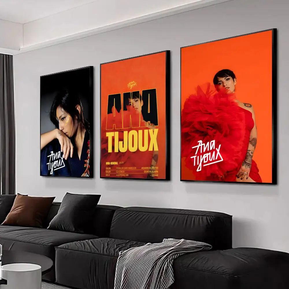 Ana Tijoux Colored Inkjet Paints Decorative Wall Home Party Decoration Festival Gifts Synthetic Canvas No frame