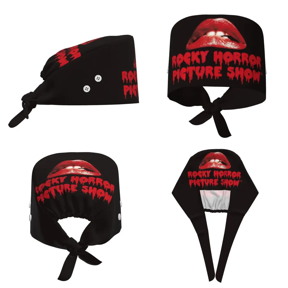 The Rocky Horror Picture Show Lips Logo Scrub Hat Doctor Working Surgical Cap Unisex Adjustable Nursing Caps for Dentist