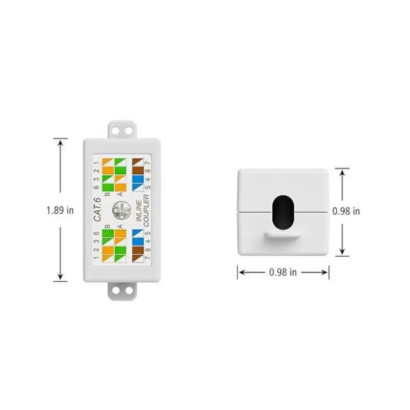 1 قطعة مضمنة Punchdown كرون مقرنة النجار ل Cat6/Cat5E إيثرنت كابلات الشبكة RJ45 صندوق معلومات سطح المكتب صندوق وصلات