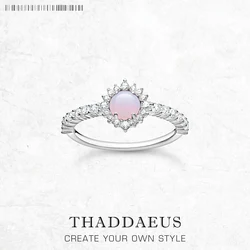 Ring Shimmering Stone Fine Jewerly For Women 2022 Winter Brand New Romantic Gift In 925 Sterling Silver