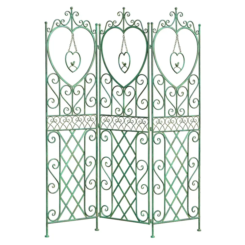 @Outer single retro garden plant climbing frame decoration outdoor garden courtyard wrought iron flower fence support pole