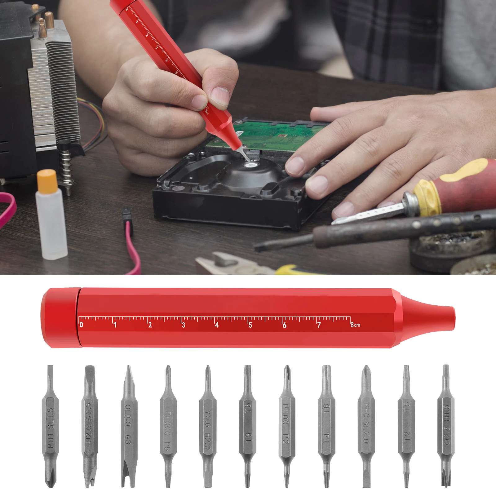 

Отвертка для ремонта электроники, профессиональная ручная отвертка, инструмент для ремонта с 11-битной головкой для игровых консолей, планшетов