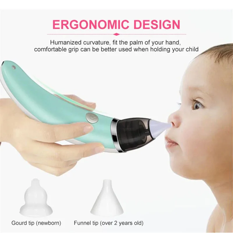 Newborn Baby Hygiene Care Tools 5 Levels Suction Electric Nose Sucker For Boys Girls Automatic Obstruction Rhinitis Nose Cleaner