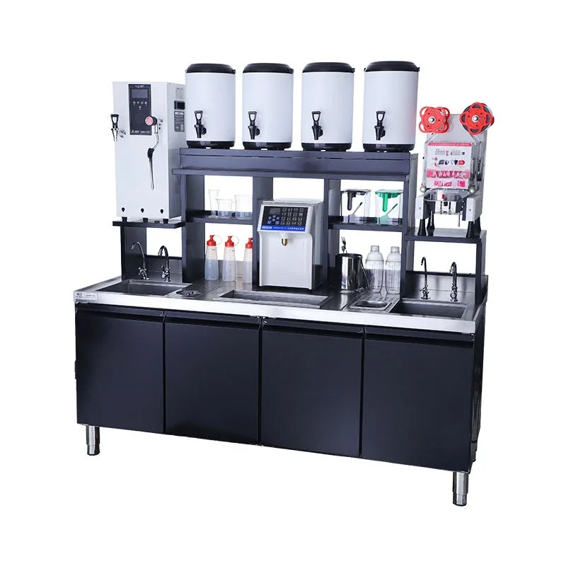 Stainless steel water bar milk tea workbench equipment