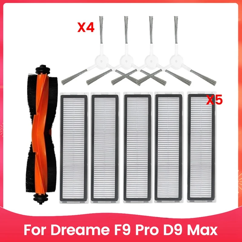 

For Dreame F9 Pro D9 Max Replacement Parts Accessories Main Side Brush Hepa Filter-AT64