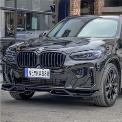 For BMW G01 G02 G08 NEW X3 X3i X4 Car Styling High Quality PP Material Front Spoiler Anterior Front lip Bumper Protector 2022+