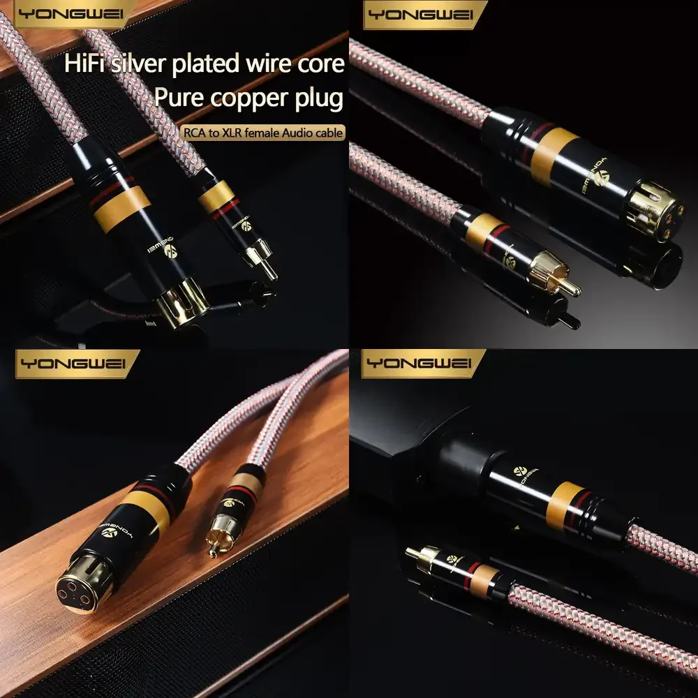 

Премиум-кабель YONGWEI RCA-XLR, 6N, из бескислородной меди, стерео аудиокабель для колонок, усилителей, микшеров, XLR-гнездо на RCA-штекер