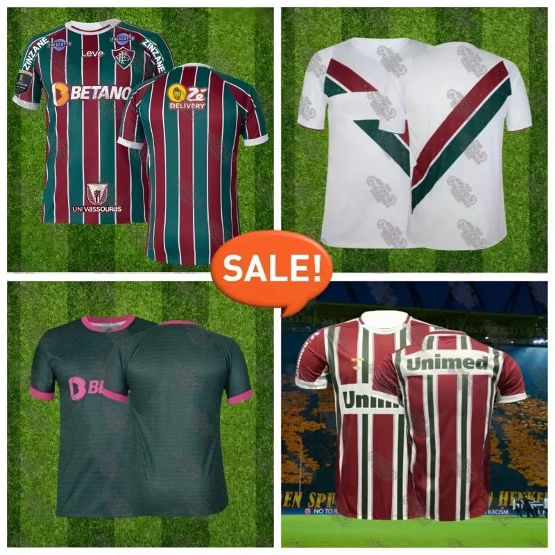 

25 лет новейшая популярная футбольная серия Fluminense сезонный футбольный тренировочный костюм мужская футболка летняя майка для взрослых и детей