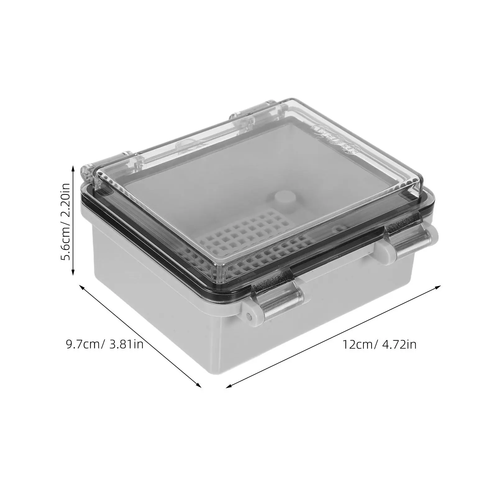 Waterproof Outdoor Junction Box 12x9.7cm Plastic Electrical Enclosure with Flip Cover for Garden Lighting & Construction