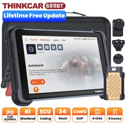 3PCS THINKCAR THINKSCAN 689BT Scan Tool All-System Automotive Diagnostic Tool 34 Resets CANFD&DoIP Free OBD2 Scanner