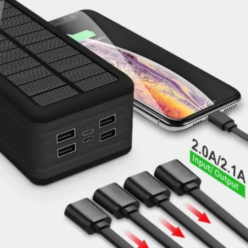 

Neue 30000mah Solar Power Bank Wiederaufladbare Handy Drahtlose Aufladung Große Kapazität Externe Batterie Schnele Aufladung