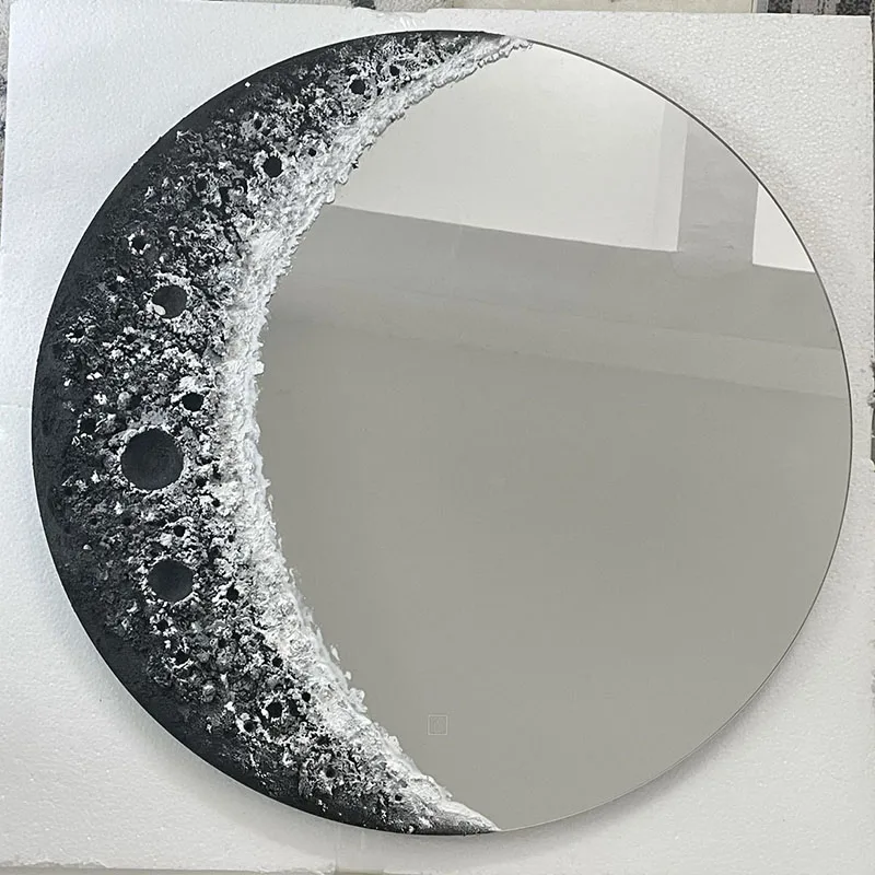 

Bathroom Makeup Decore Miroir Glass Vanity Shower Bathroom Moon Mirror Aesthetic Shower Design Espejos Decorativos Room Decor