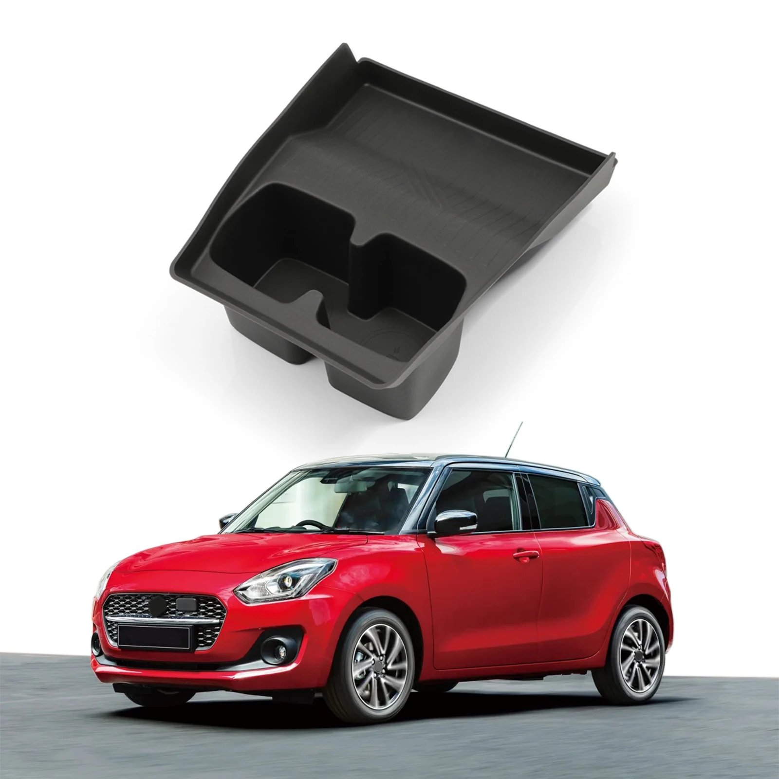 

for Suzuki Swift 2018-2024 Car Center Console Storage Box Cup Holder Tray Organizer Accessories Silica gel Armrest Storage