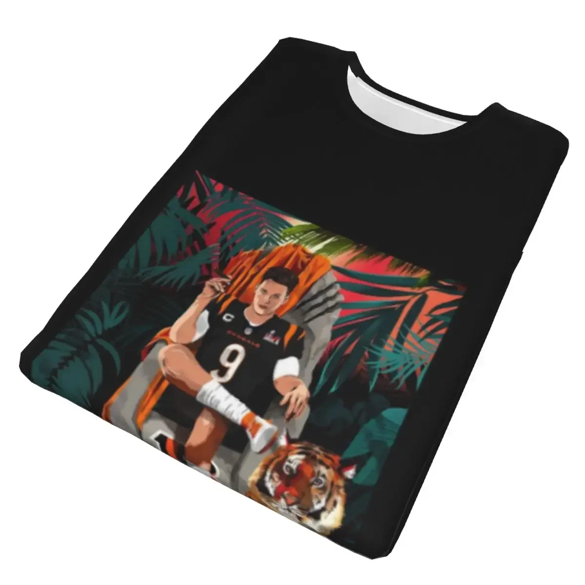 polyester Joe Burrow Bengals 1 T-Shirt Men's Funny T Shirt Men O-Neck Summer Shirts Tops