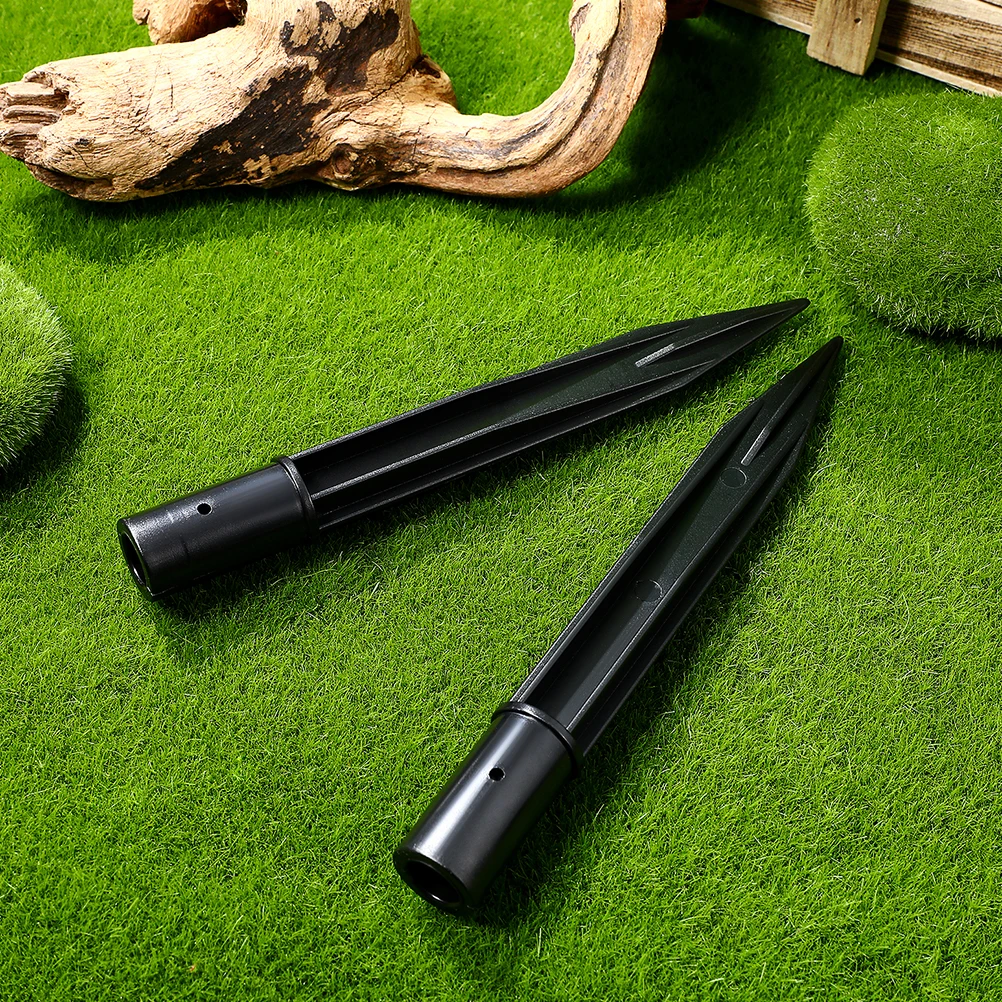 

6 Pcs Solar Light Stakes 160mm Black Abs Plastic Lawn Lamp Spikes Replacement Outdoors Ground stakes for landscape lighting