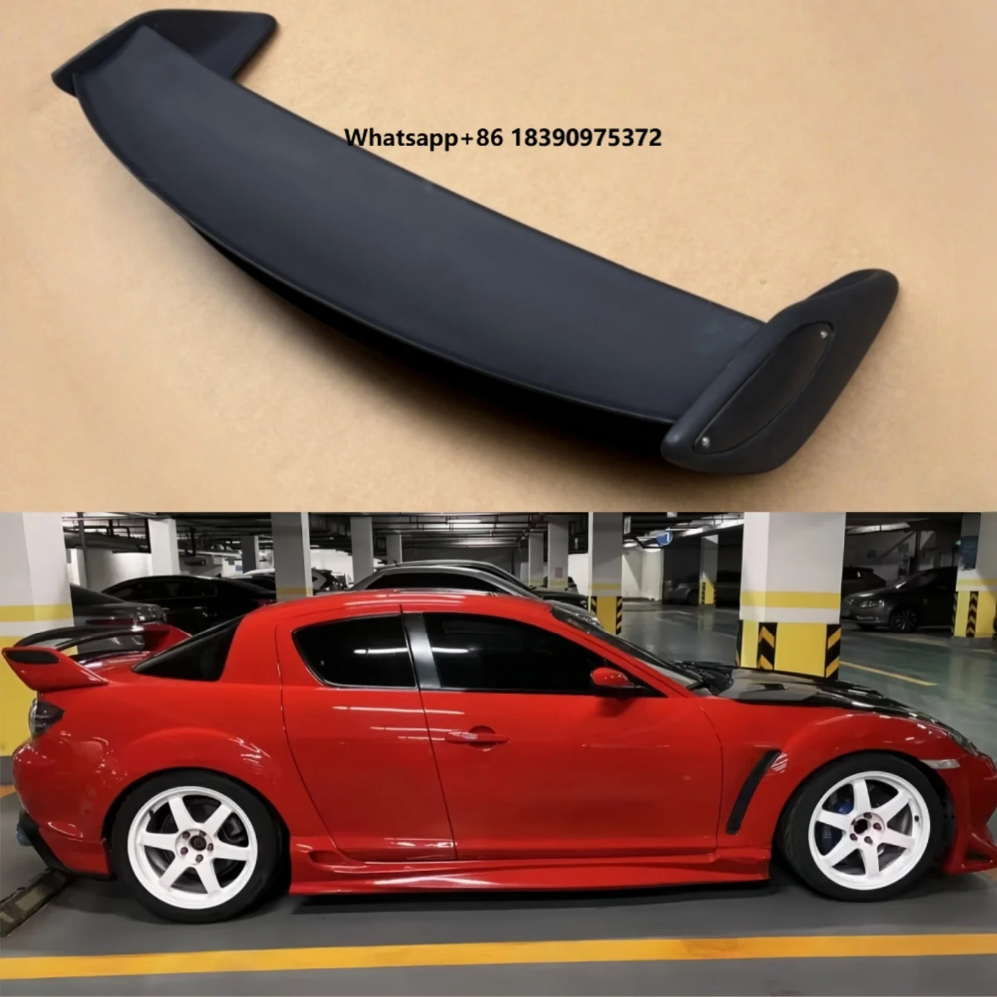 Suitable for  RX-8 FRP Car Rear Wing and Glass Fiber Reinforced Plastics Tail Wing for