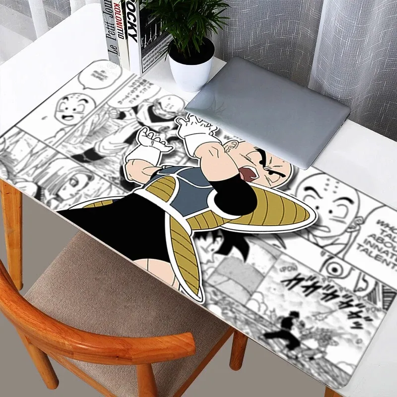 DBZ Dragon Ball Krillin Großes Gaming-Mauspad Anime PC Computer Gamer Schreibtischunterlage für CS GO LOL XXL Laptop Kawaii Mousepad