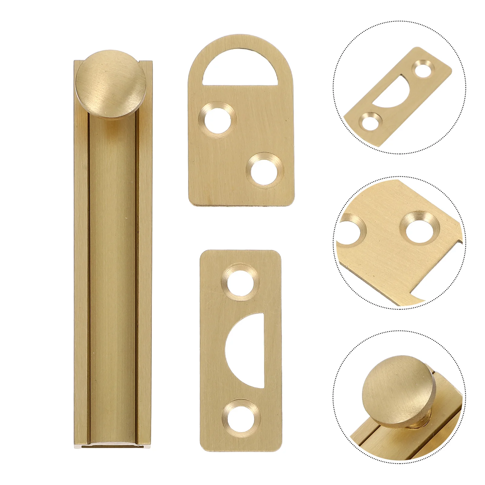 

High Quality Copper Flush Bolt for Interior Door Locking System Sliding Wardrobe Closet Secure Latch Mechanism