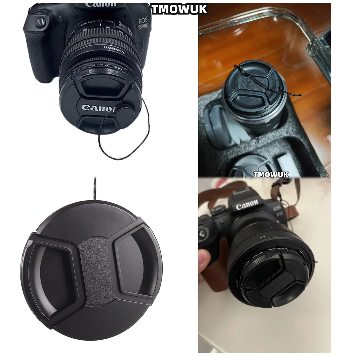 

For FUJIFILM X-T50 X-T200 X-Pro1 X-A20 X-H2 X-M6 X-E2s X-T5 X-T60 X-S20 Camera Lens Cap Protective Cover Center Pinch Snap-on 49