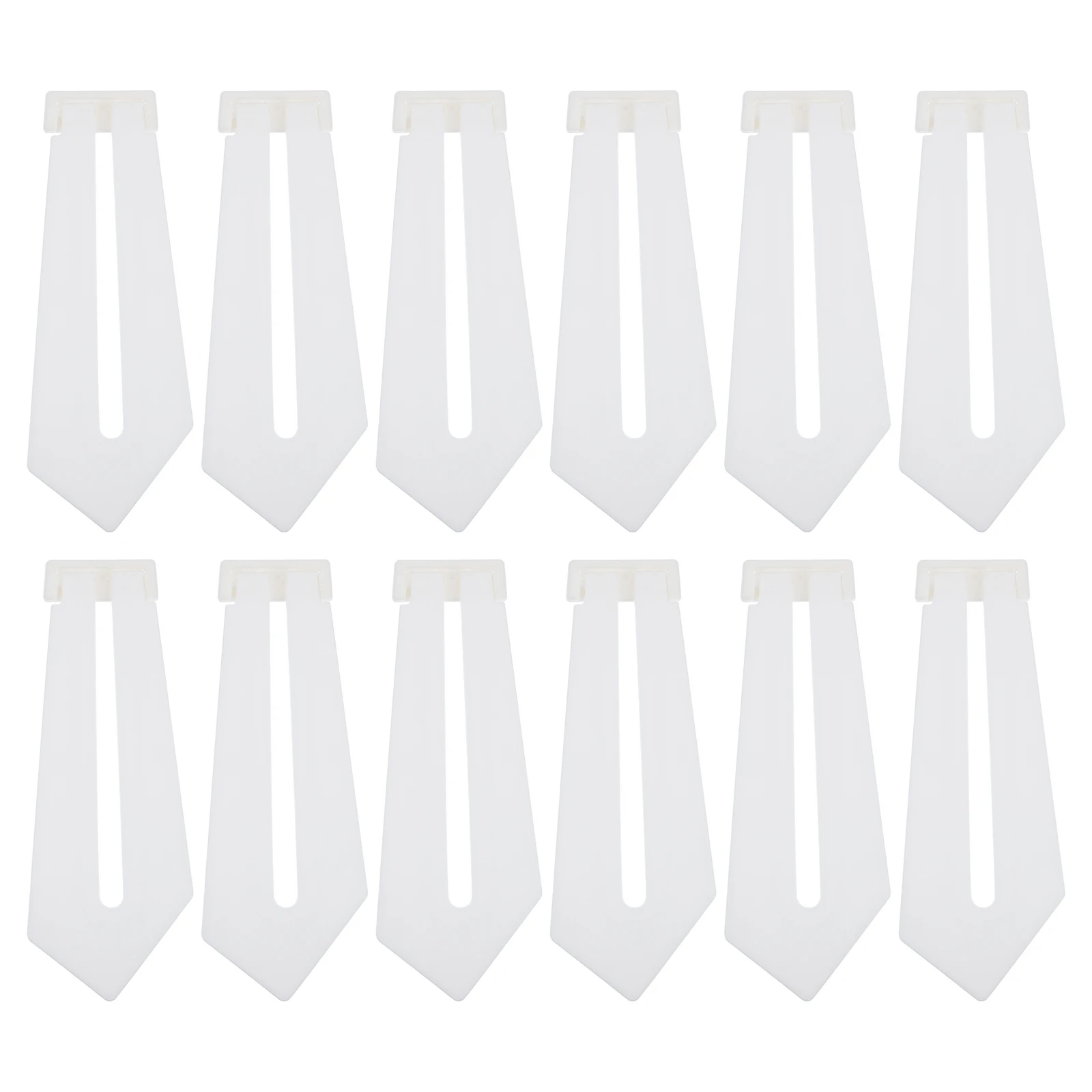

12 Pcs Photo Frame Stand Plastic White Trapezoid Brackets Display Racks Picture Holder Desktop Supports Artwork Elegant Room