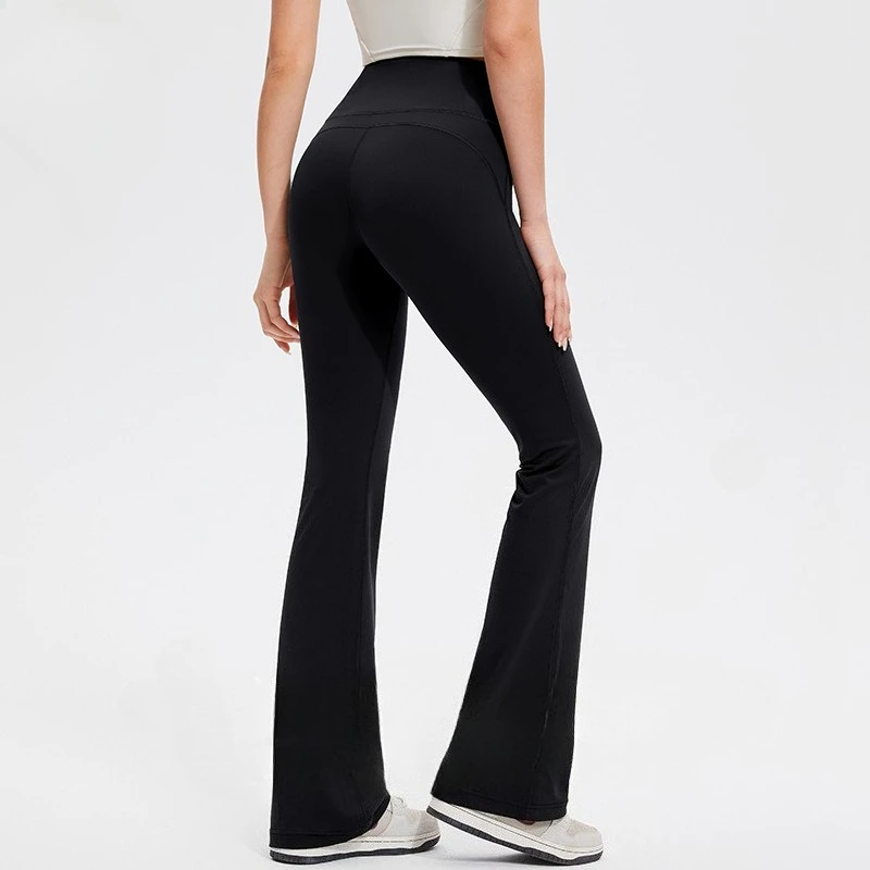 

Расклешенные спортивные широкие брюки для фитнеса и йоги с высокой талией, леггинсы для отдыха на открытом воздухе, штаны для йоги, спортивные штаны для пилатеса