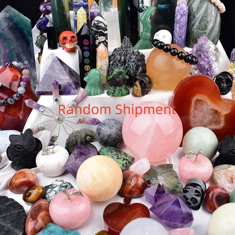 Natural Crystal Tower Carved Reiki HealingMineral Raw Stone Collection Box  Unique Gift Family Decoration Desktop Decoration