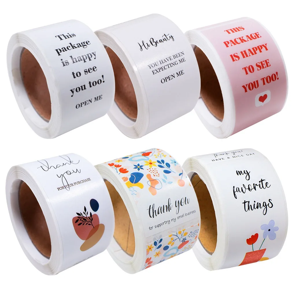 100pcs/roll This Package Is Happy To See You Too Stickers Small Business Gift box packaging decor Sticker Seal Labels 20rolls