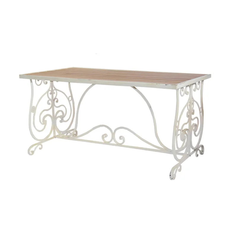 

Retro wrought iron table and chair kit combination garden courtyard leisure open-air balcony outdoor disassembly and assembly