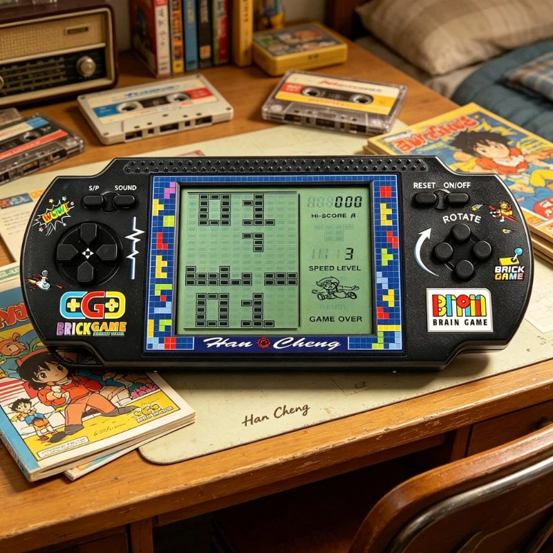 

Retro Nostalgic Tetris Game Console Large Screen Handheld Game Player Classic Electronic Toys For Children Kids Gift