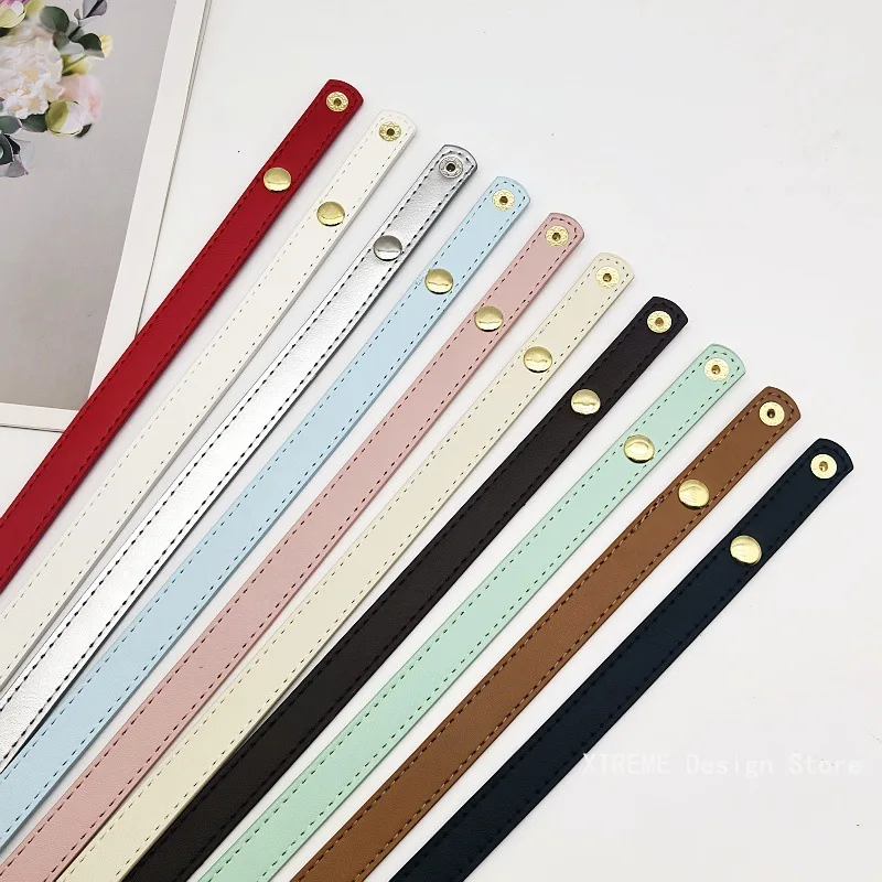 60 سنتيمتر بولي PU حقائب جلدية مقبض استبدال حزام مع زر حقيبة يد مقابض DIY بها بنفسك الحرفية صنع حقيبة انفصال حقيبة الملحقات