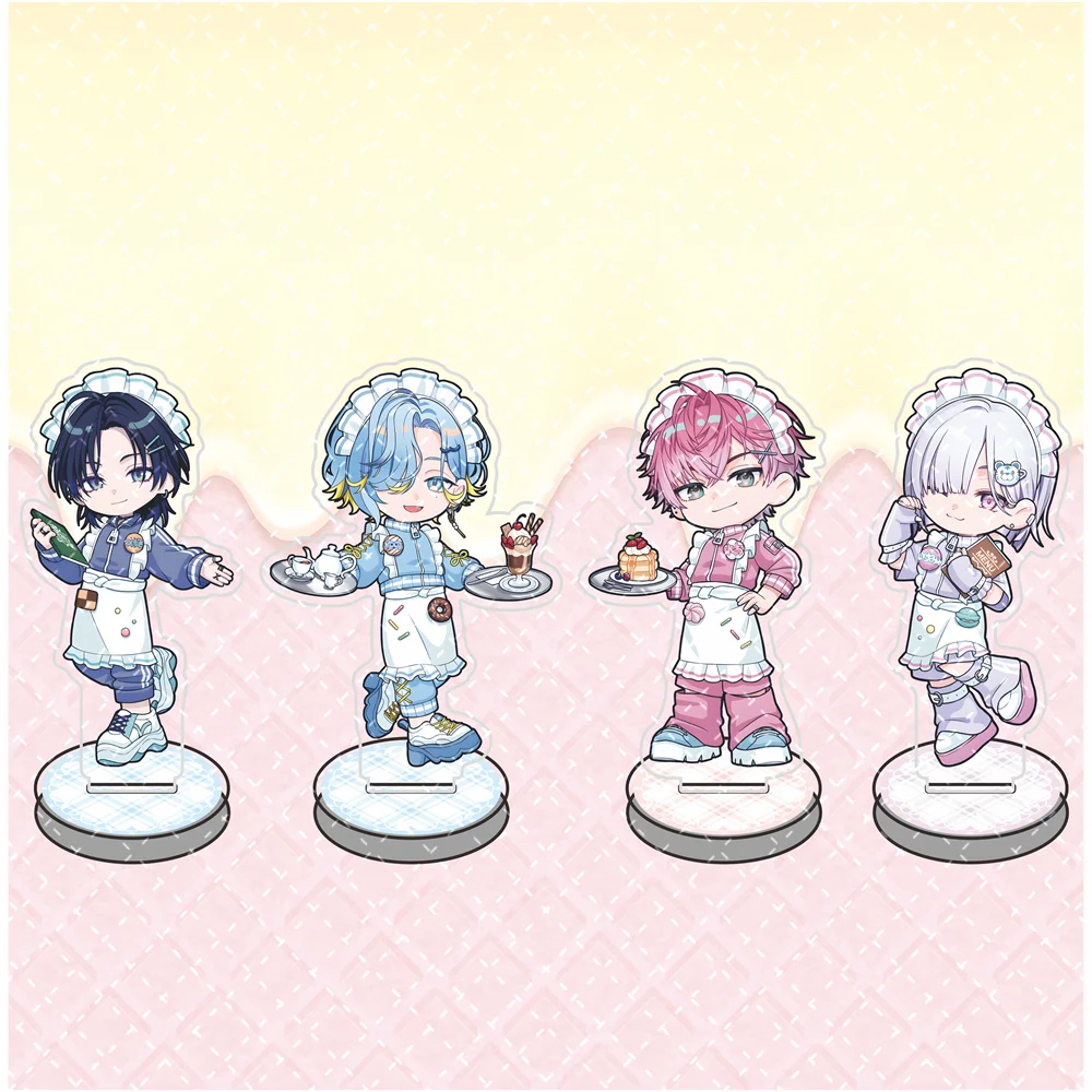 Nijisanji Q Version Anime Acrylic Stand Figure 10cm Tabletop Decor Model Plate Keychain Cute Character Collectible Gift for Fans