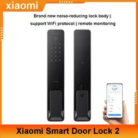 NEW Xiaomi smart door lock 2 Noise Reduction Doorbell Bluetooth NFC Fingerprint Unlock MIJIA APP Remote control electronic lock